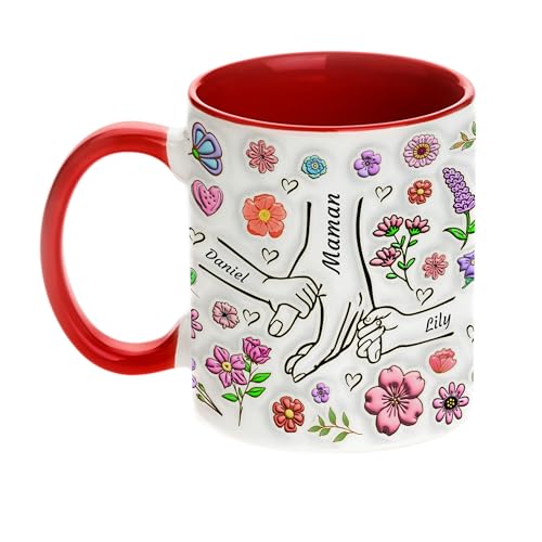 Easycosy Mug personnalisé Texte, Cadeau Fête des Mères Maman, Tasse à café Personnalisable...