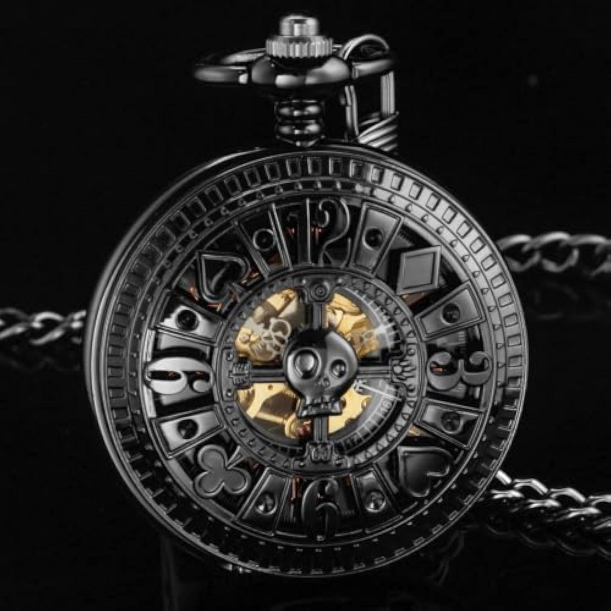 Men's Mechanical Hollow Design Hand Wind Pocket Watch