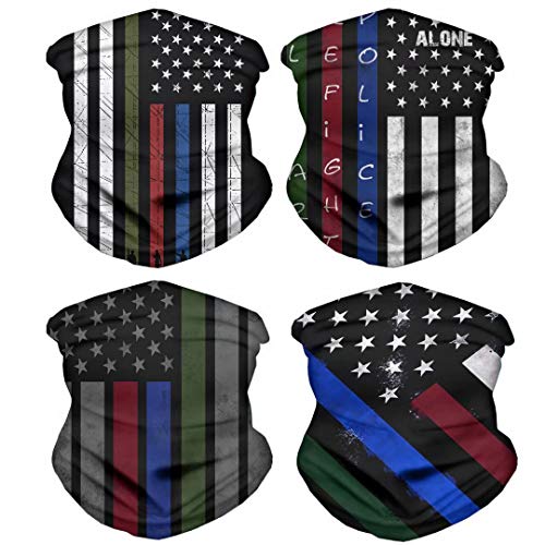 Image of 4Pcs Magic Headwear Neck Gaiter Tube Scarf Headbands Bandana Balaclava for Outdoor Running Cycling Skating Work Out