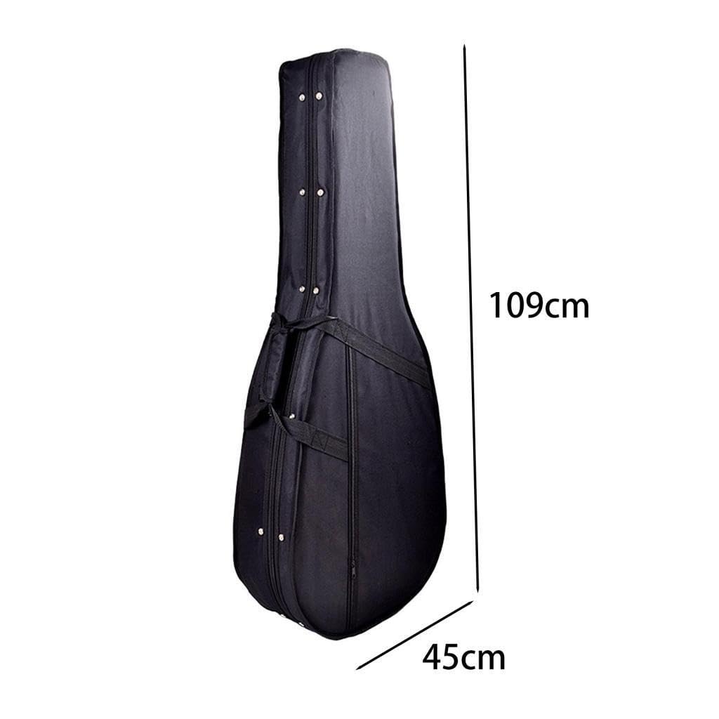 Estuche portátil Resistente con Detalles robustos y Elegantes. Ideal para guitarristas acústicos y Artistas de conciertos. Estuche rígido para bajo, Negro, 39 Pulgadas