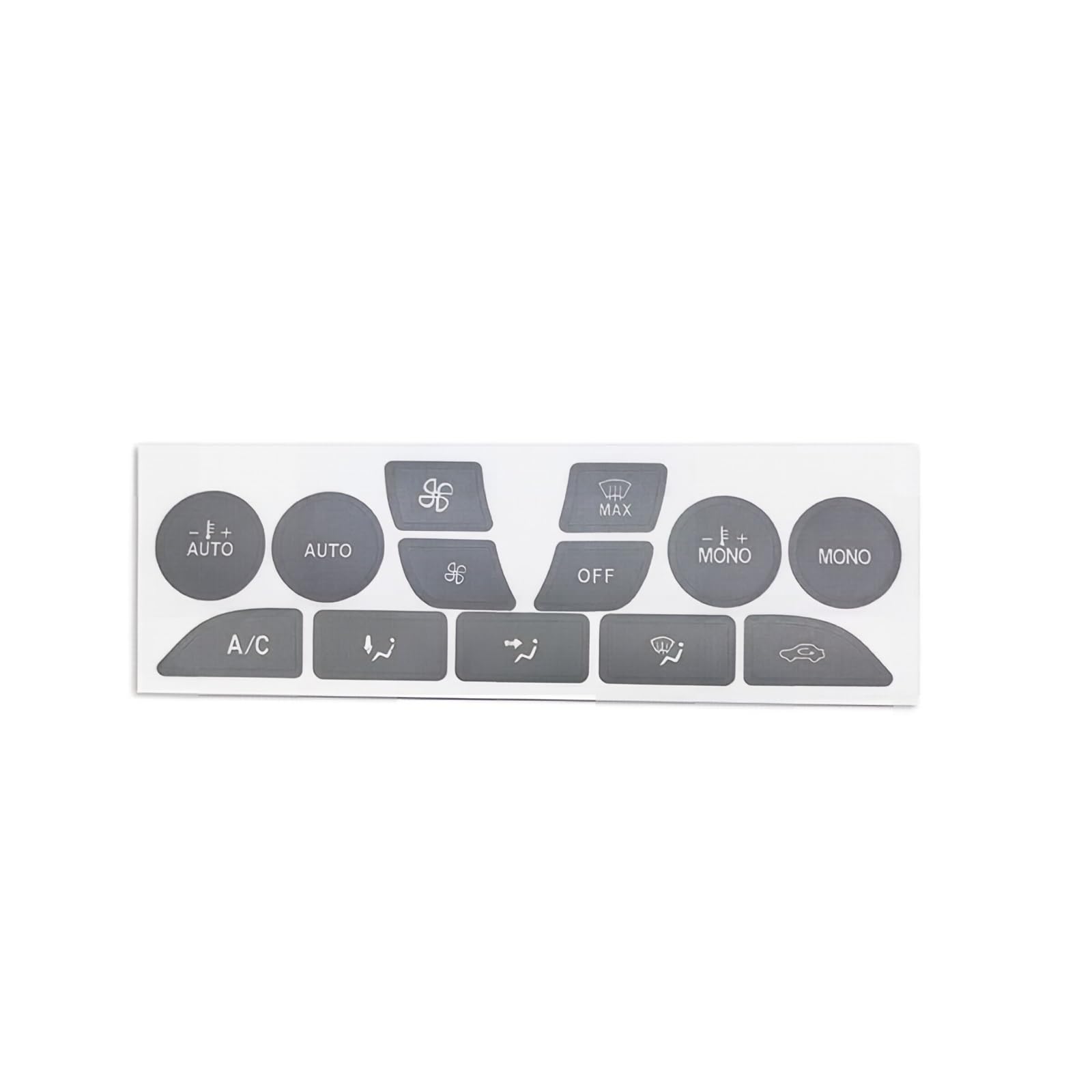 Dash Button Stickers Compatible with for Focus for MK2 Button Sticker Accessories Silver Climate Repair Decals Air Dashboard(Silver)