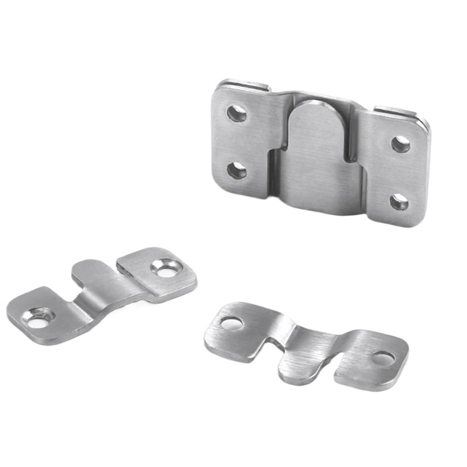 Kxaoxgrc Silver S Stainless Interlocking Flush Mount Brackets, 40Pcs Flush Mount Brackets Mirror Frame Hanger Hooks Multicolor Multiple Sizes(Silver S)