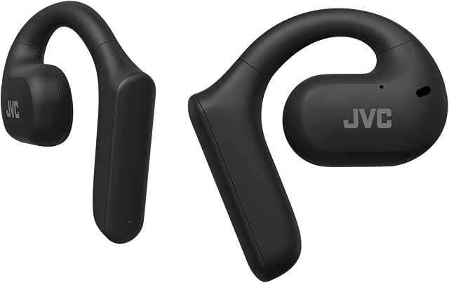 JVC Nearphones HA-NP35T-B, True Wireless Earbuds, Open Ear Design, Noise Reduction for Clear Assignment, Water Protection (IPX4), Microphone Muting Function, 17 Hours Playback, Bluetooth 5.1, Black