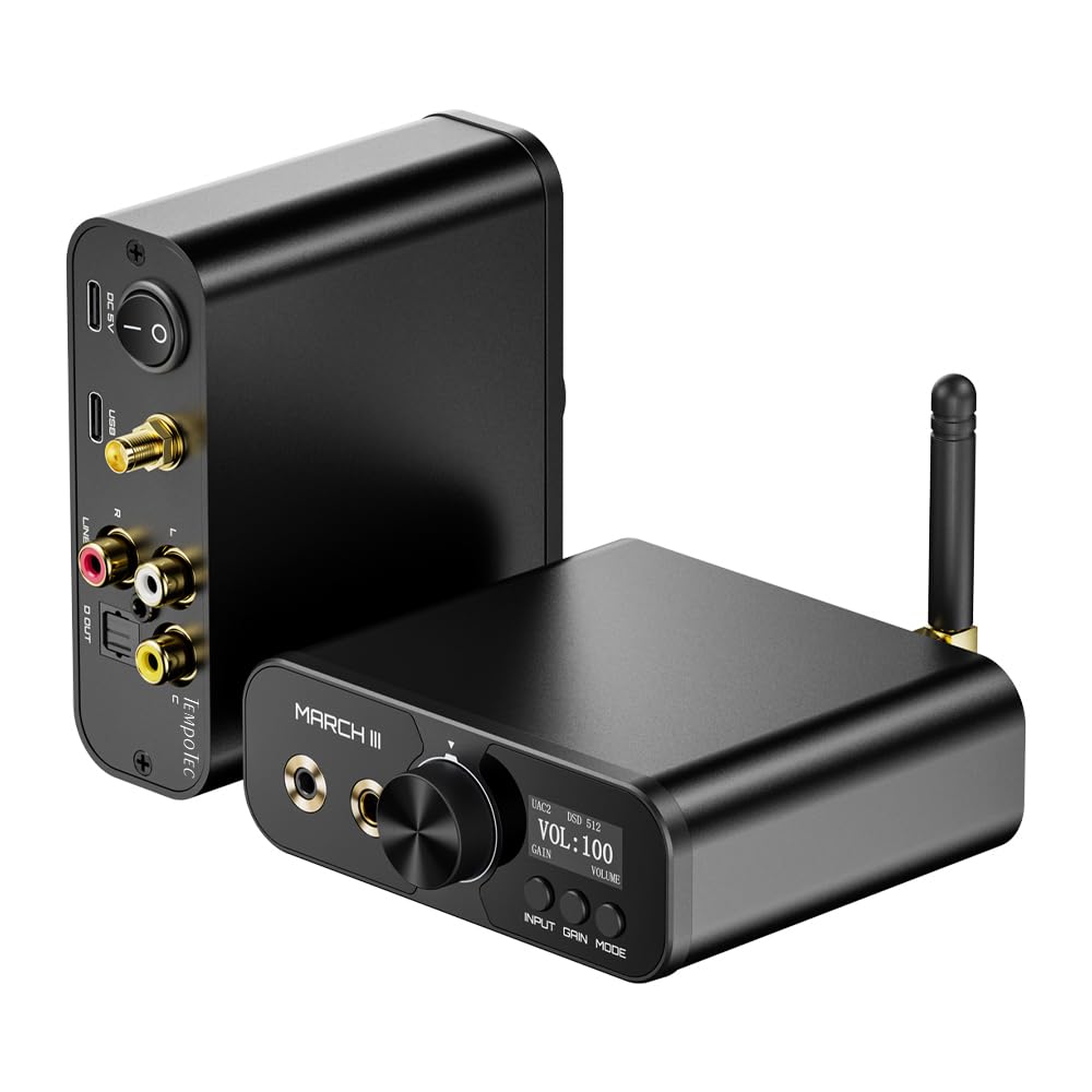 TempoTec Mach III-M3 HiFi USB DAC,Bluetooth DAC, 2*CS43198 DAC chip,UAC1.0 for PlayStation PS4,PS5,UAC2.0, EQ,Filter,DSD512/LDAC-image-9