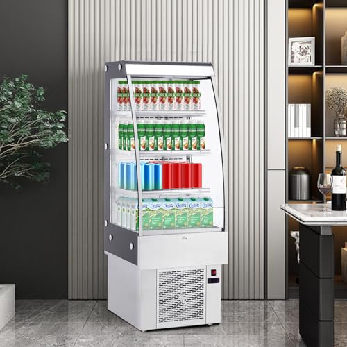 Image of IDEALHOUSE 8.8 Cu.Ft Countertop Commercial Refrigerator Display,Glass Door Cake Fridge,LED Lighting,Adjustable Shelves,White Pastry Cooler