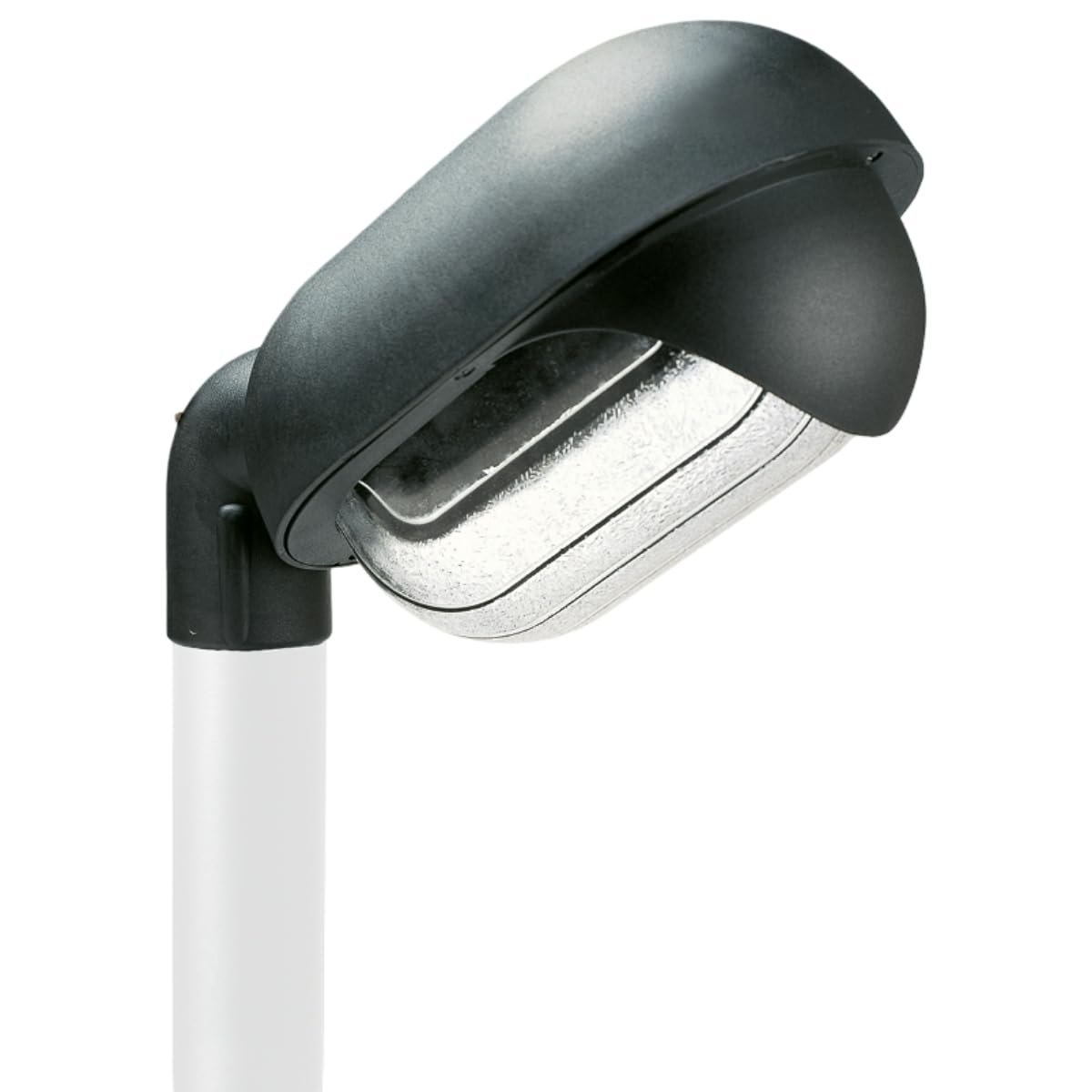 Sicignano Testa-Palo Ovale E27, Struttura in Termoplastico, Diffusore in Vetro, Adattatore Ø60 mm (1)