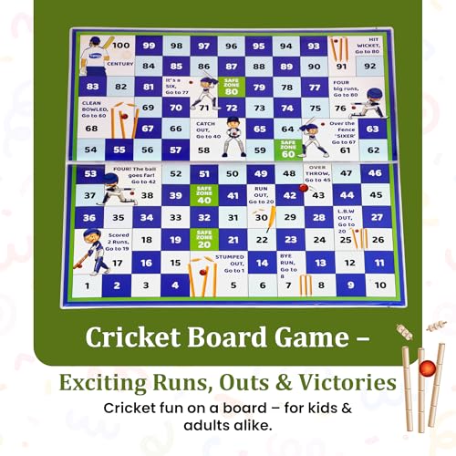 Image of Family Fun 4-in-1 Jumbo Board Game Combo | Ludo, Snakes & Ladders, Cricket & Car Racing | Indoor-Outdoor Travel Game | Best Gift for Kids, Friends & Adults