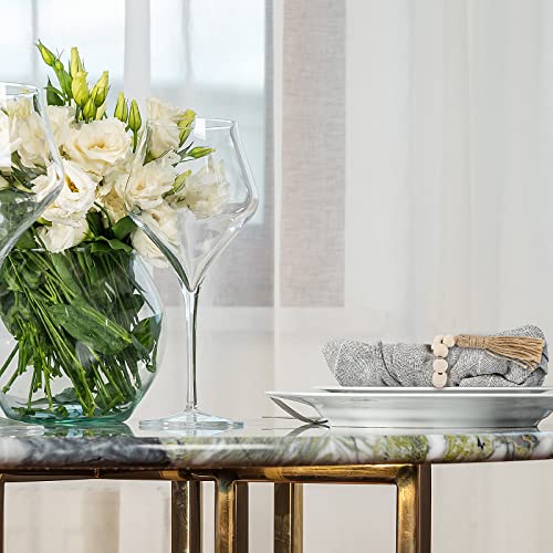 Boho Napkin Rings,6 Pcs Nature Wood Bead Napkin Holders With Jute Rope Tassels Handmade Wood Beaded Napkin Buckles Rustic Farmhouse Wood Beads Garland Wall Hanging Table Decoration For Wedding Banquet #TOP5