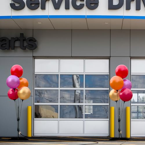 Image of Reusable Outdoor Balloon Clusters - Helium Free, All-Weather, Durable, Plastic Balloons for Advertising, Real Estate, Grand Openings & Events (Burgundy,Red,Gold,Orange,Purple)