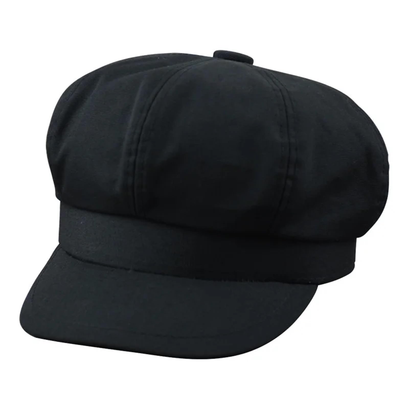 Ameeda Men's Black Newsboy Cap Plus Size Canvas Octagonal Hat Woman Newsboy Caps Big Beret(,61-62Cm)