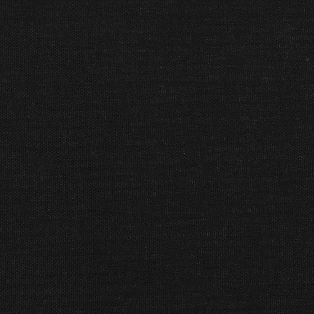 vidaXL Cadre de lit à Lattes Noir 180x200 cm Tissu