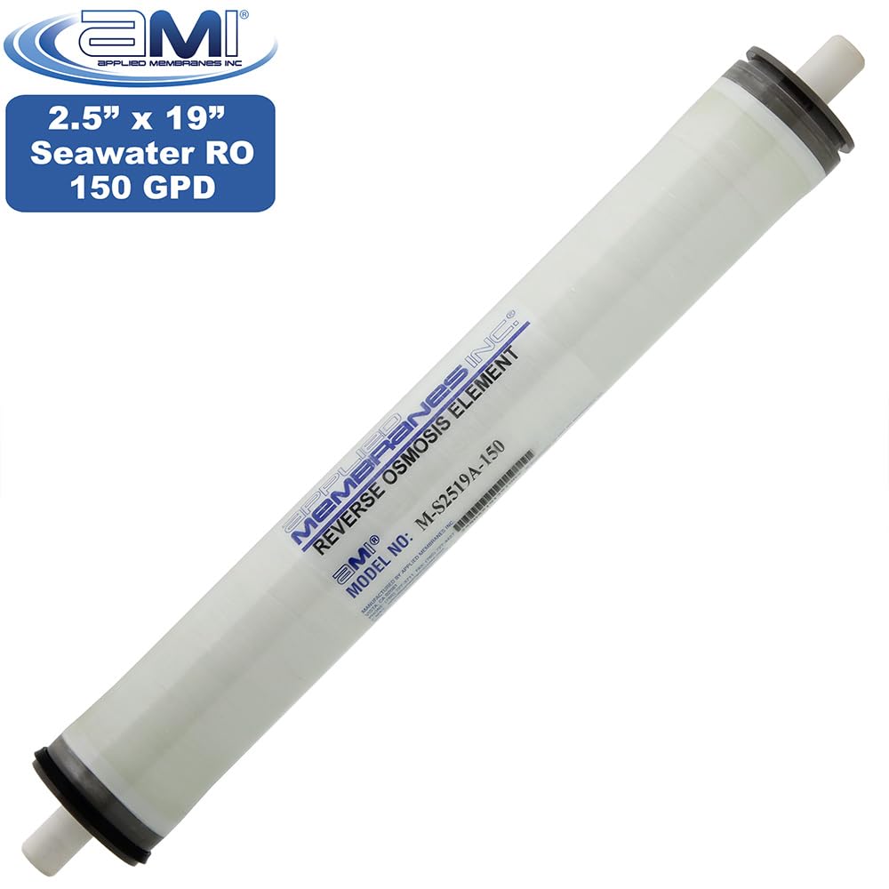 APPLIED MEMBRANES INC. 2.5 x 19 Seawater Desalination Reverse Osmosis | 150 GPD | for Village Marine Watermaker Systems | Replaces AquaPro 33-3000