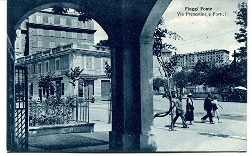 1933 Fiuggi Fonte Via Prenestina e Portici Guller Frosinone Roma FP B/N VG ANIM Cartolina Postale