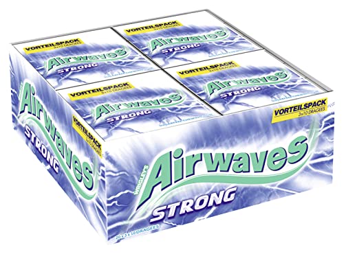 Airwaves Strong Kaugummi zuckerfrei, frischer Atem, 30x10 Dragees – Ansicht 1