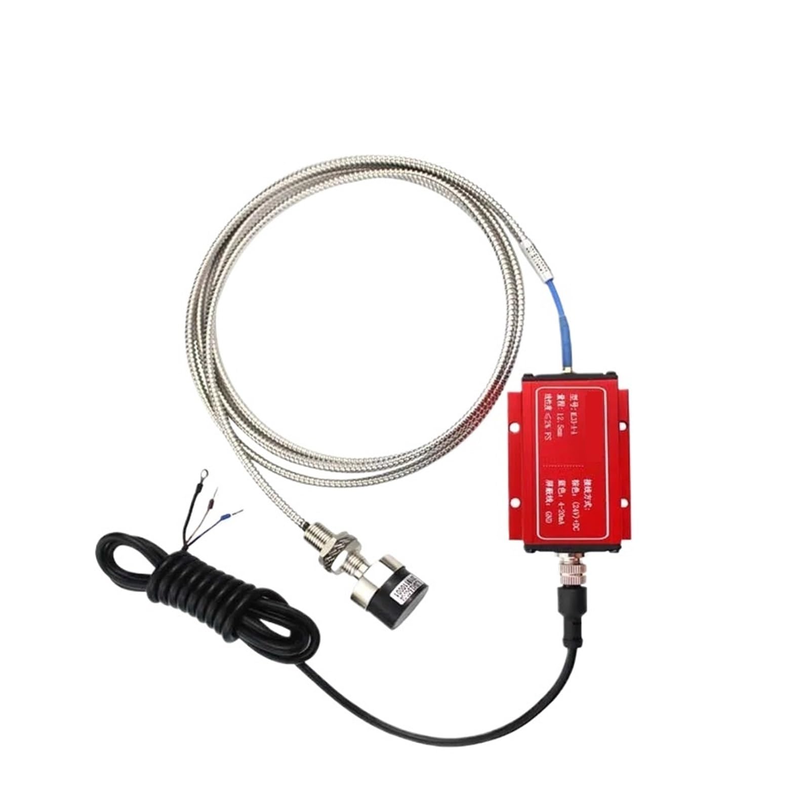 JFQOWCMP Eddy Current Sensor Induction Type 4mm/5mm Linear Displacement Transducer for Non-Contact Displeacement Change Measurement(ML33-4mm-A-24V)