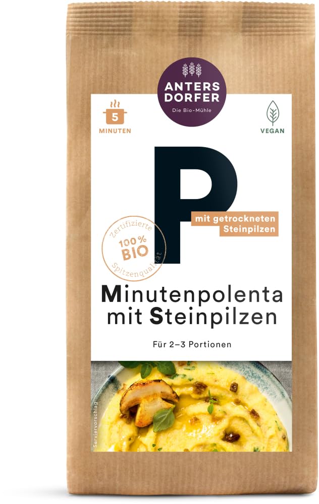 Antersdorfer - Die Bio-Mühle Bio Minutenpolenta mit Steinpilzen (6 x 150 gr)