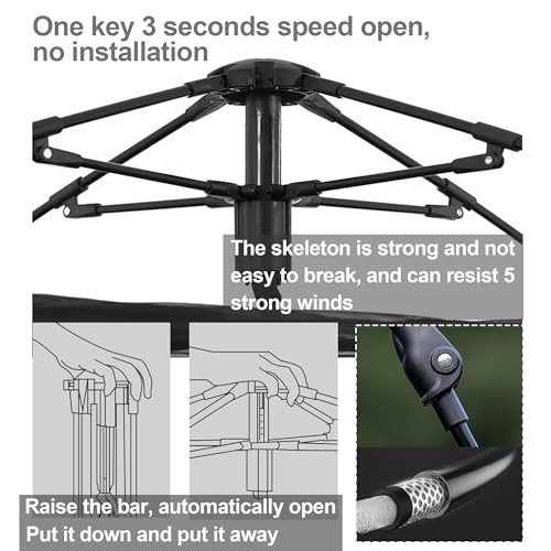 Carpa portátil windhike Blackdog para 2-4 personas negra miniatura 6