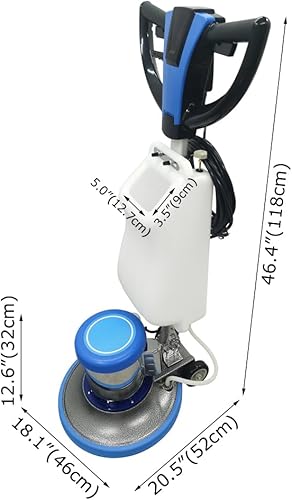 Miniatura 3 de TECHTONGDA Pulidor de pisos, depurador comercial de piso de 17 pulgadas, máquina de limpieza de alfombras Orbitador industrial Limpieza de pisos
