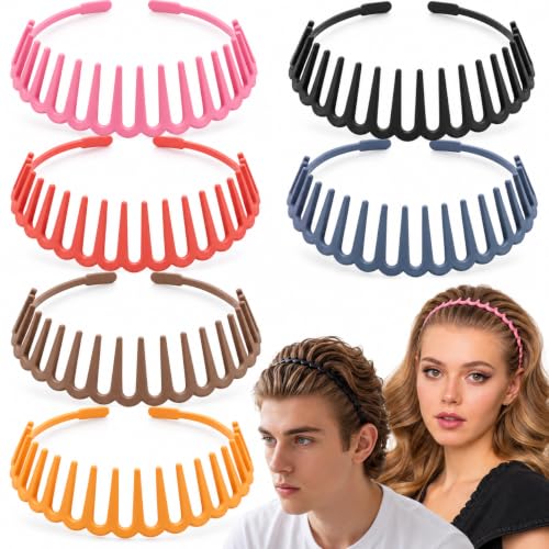 Diversa Store Diversa Pack of 6 Non-Slip Zigzag Hairbands for Women - Image 2