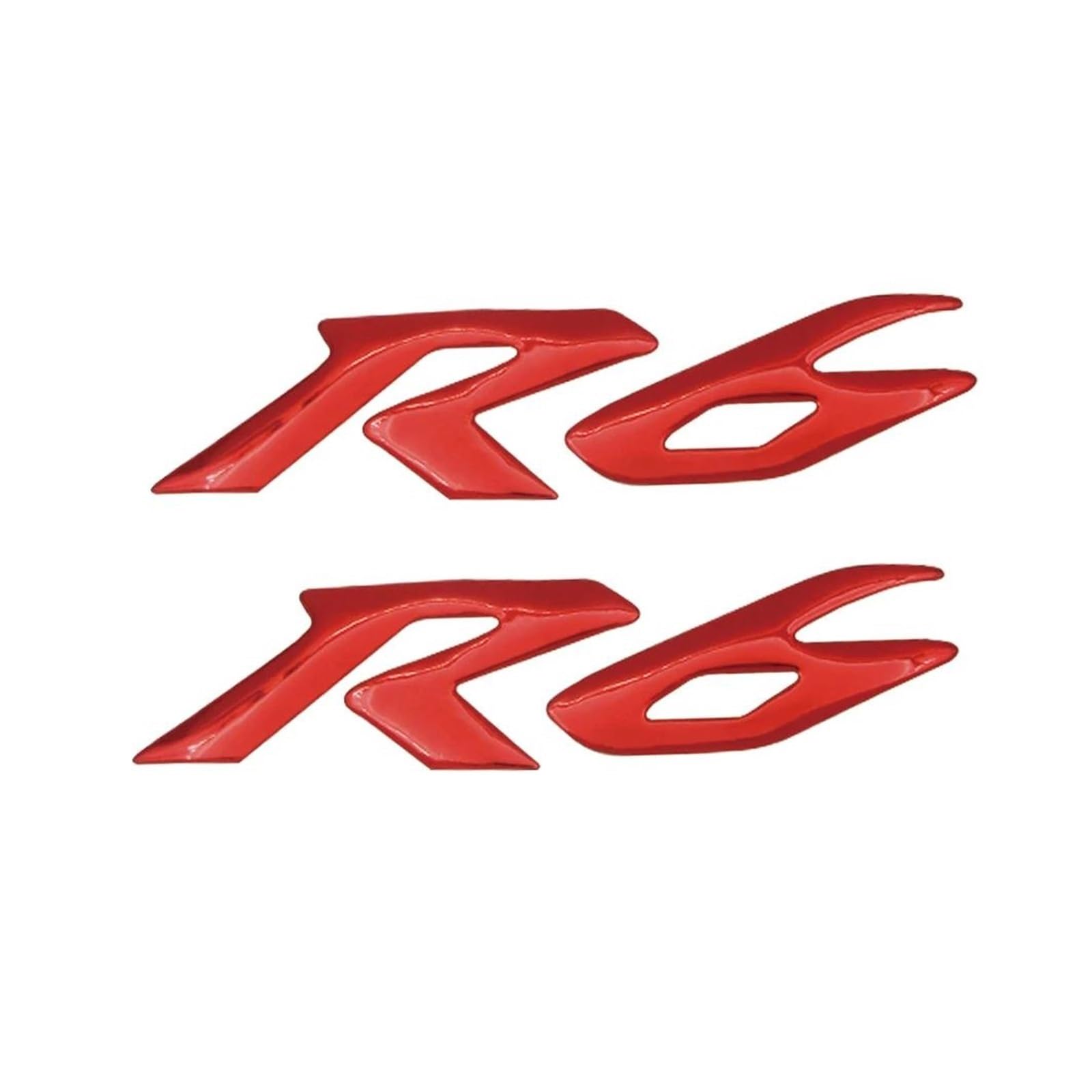 Raise Logo Sticker Racing Fairing Tank Pad Badge Emblem Decal for YZF-R6 YZFR6 YZF600(RED)