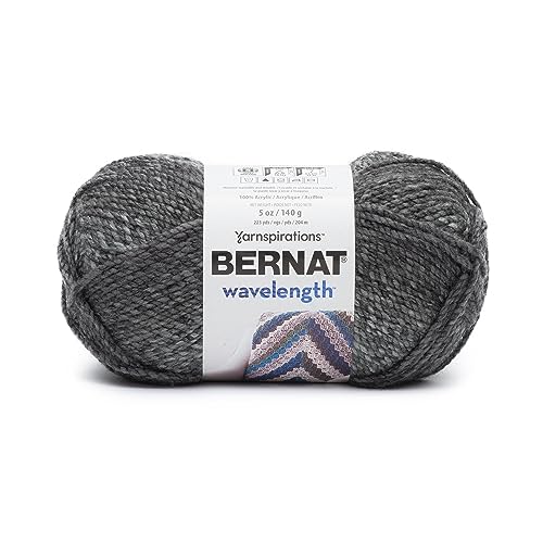 Image of Bernat Wavelength Yarn for Crocheting & Knitting, Snowflake Obsidian 3-Pack