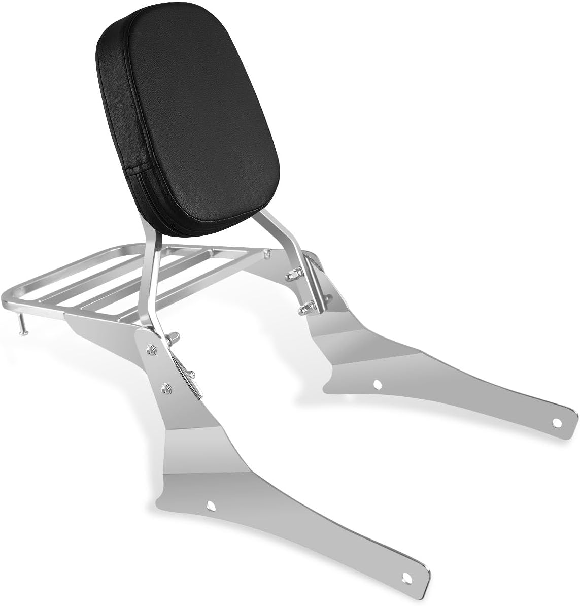 Passenger Backrest Sissy Bar with Luggage Rack for Suzuki Volusia VL800 2001-2011 (Chrome)