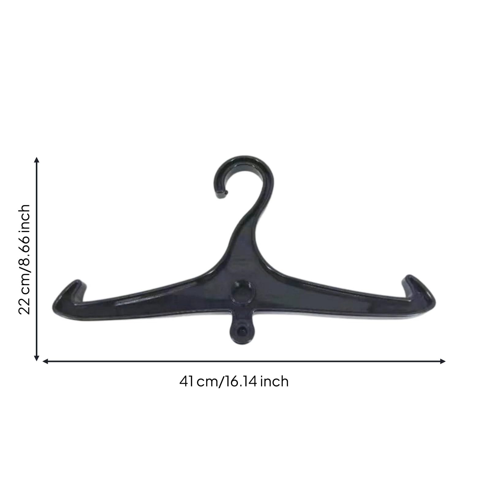 Percha Plástico Resistente Colgador Compacta Soporte para istas, Negro, Talla Única