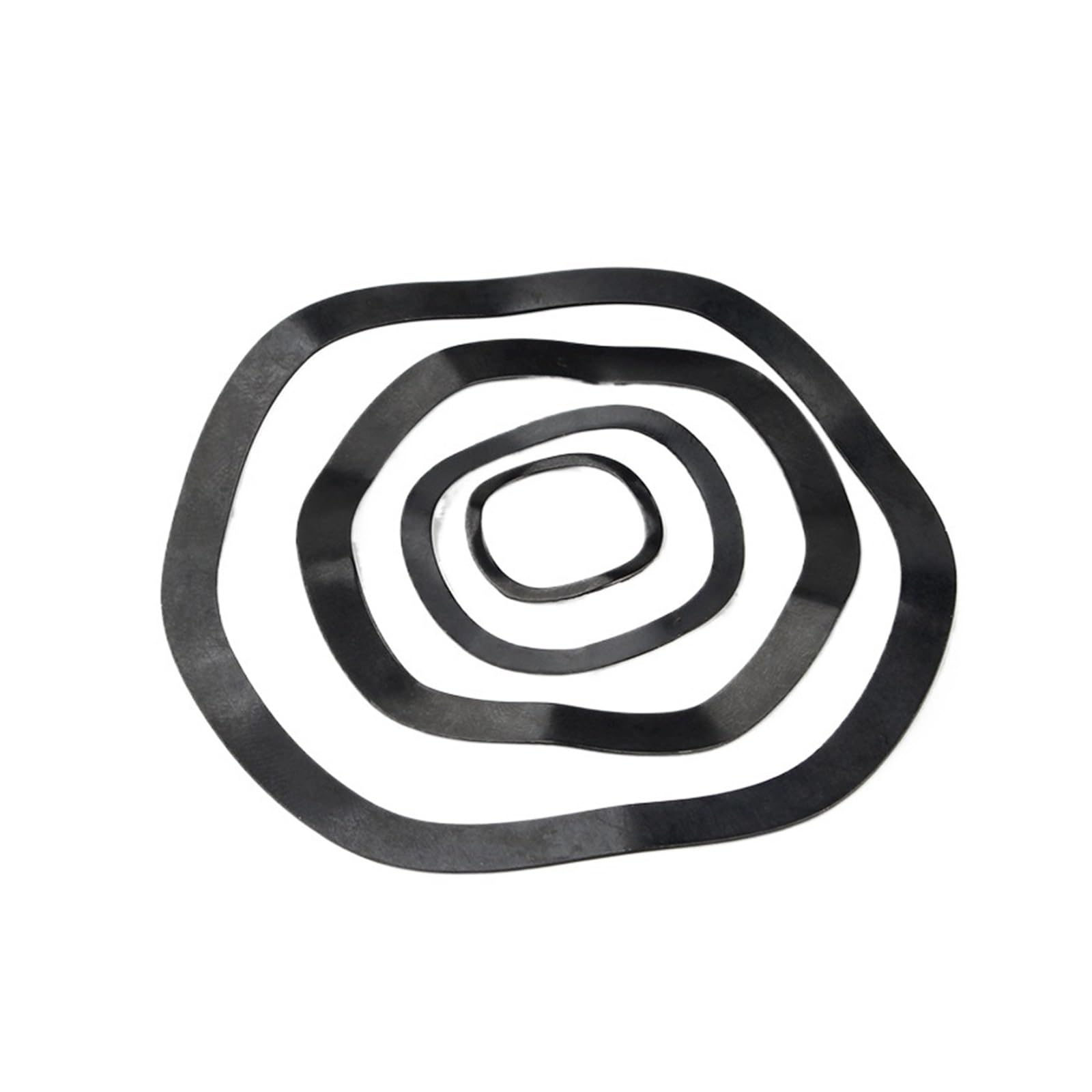 Rondella elastica ondulata in acciaio al carbonio | Rondelle di distribuzione del carico M3-M118 nere: 10/30/50 pezzi(50pcs,M108x118x0.6)