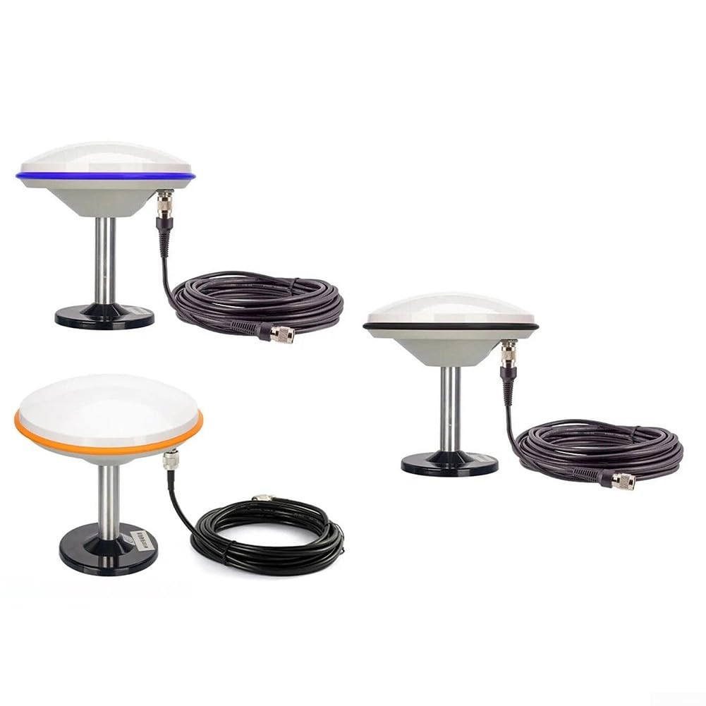 GNSS - Receptor de antena para GPS L1/L2/L5 GLONASS BDS para Galileo QZSS IRNSS con conector TNC y soporte de base para equipos de topografía y cartografía (Un juego de naranja)