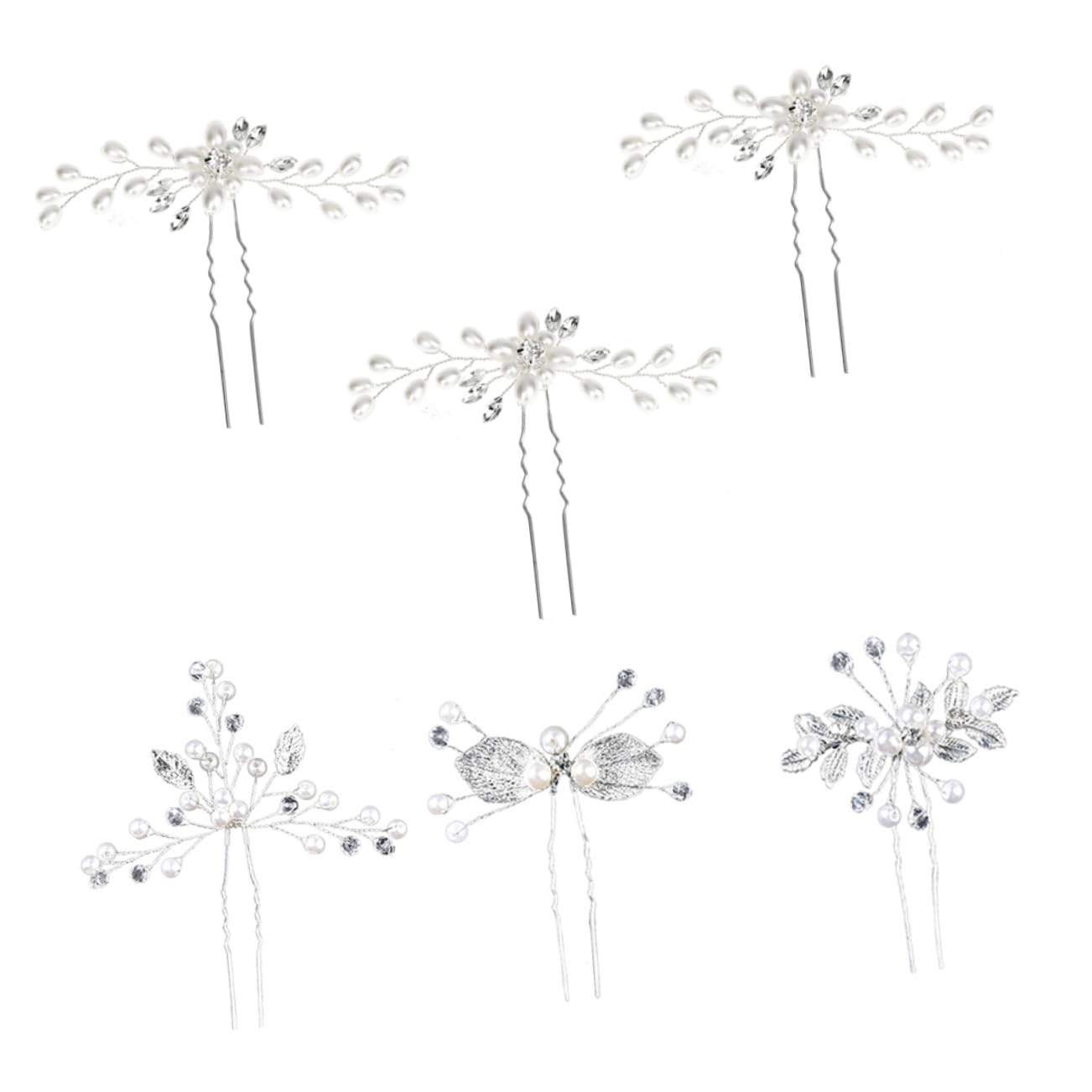 Amosfun 18stücke Teiliges U-förmige Haarnadeln Mit Perlen Und Kristallen Haarschmuck Für Braut Und Damen Elegantes Haar-accessoire Für Hochzeiten Und Besondere Anlässe Silber