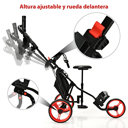 Comparte este contenido con los demás golfistas Buffer Email Print Facebook Linkedin Telegram Pinterest Twitter Whatsapp Comienza a entrenar con tu propio entrenador personal Pulsa aqui 👆 si quieres tener un estilo de vida mas saludable COSTWAY-Carro-de-Golf-con-3-Ruedas-y-Plegable-Carro-de-Golf-a-Empujar-y-con-4-Posiciones-Regulables-en-Altura-Porta-Paraguas-Regulable-y-Asiento-Bolsa-Porta-Bebidas-Freno-de-Pedal