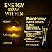 Black Honey for Men from Thai, 25 Gram x 10 Satchets of Black Thailand Honey Pack - Raw Honey Blended with Ginseng & Ginger Extract