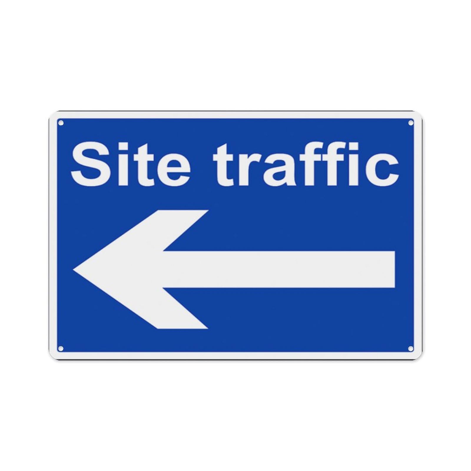 peiyeety Site Traffic Arrow Left Aluminum Tin Warning Signs For Home Outdoor Garden 12X16 Inches