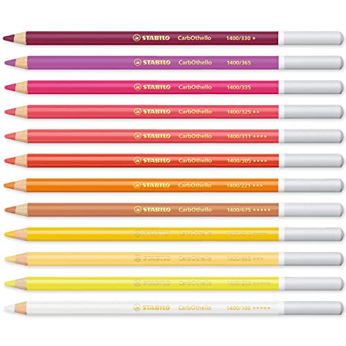 Lápices Stabilo CarbOthello pastel pack 12 tonos cálidos miniatura 2