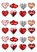 Lot de 24 décorations en papier gaufrette comestible pour gâteaux sur le thème de la Saint-Valentin