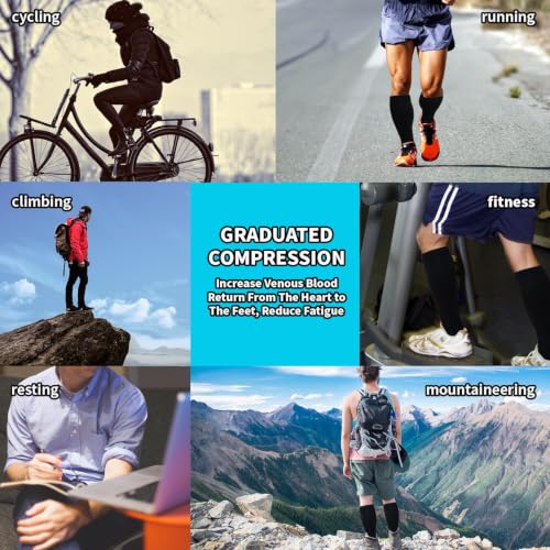 Image of Open Toe Compression Socks 15-20 mmHg for Women and Men Knee High Toeless Circulation Compression Stockings