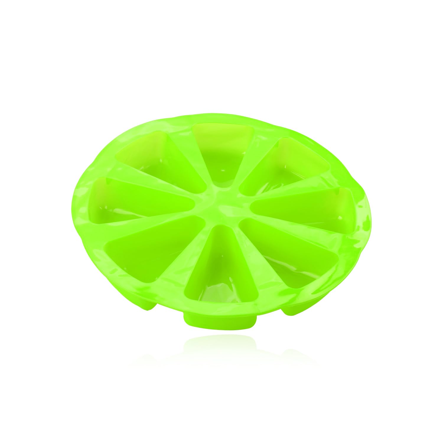Gaomumu Silicone Baking Molds, 8-Cavity Triangle Pan, Reusable Baking Molds, Non-Stick Cake Mold, Home Bakings Tool for Pizza, Cakes, Scones, and Desserts(Green)