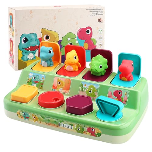 Aiqi Interactive Pop Animal Up Pals Baby Toy,Cause and Effect Toy,Early Learning Infant Toys for...