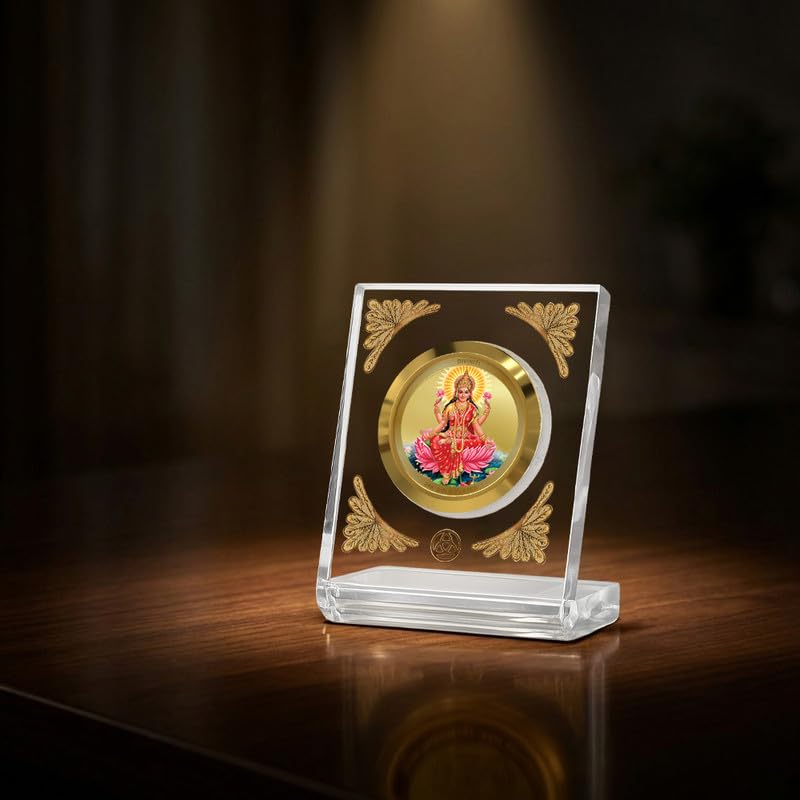 Image of DIVINITI 24K Gold Plated Religious Car Dashboard Frame | Premium God Idol Frame for Car, Home Mandir & Office Table | Spiritual Gift, Decorative Showpiece