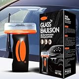 Q4 Glass Guard, Q4 Glass Cleaner, Car Windshield Oil Film Remover, Automotive Oil Film Cleaning Brush, Glasses Cleaning Board for Car Windshield, Removes Stubborn Oils Residue and Water Spots