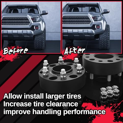 Image of KSP 6x5.5 Wheel Spacers 2 Inch for Silverado 1500 Sierra 1500, 6x139.7 M14x1.5 Studs 78.1mm Hub Bore Forged Spacer fits Yukon XL, Tahoe, Escalade Avalanche,2pcs