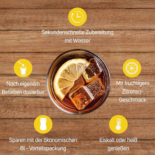 Krüger Teegetränk Zitrone, 8 Liter Ergiebigkeit (1 x 400 g Dose)