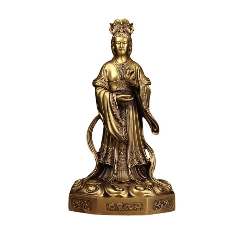 Posąg Buddy do wnętrz Feng Shui Rzeźba bogactwa Dom Mosiądz Kult Posąg Buddy Pokój Salon Kącik Zen Dekoracja Medytująca Statua Buddy Rzeźba (M)
