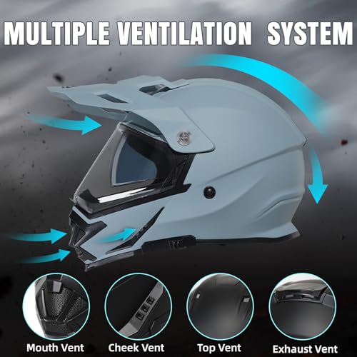 TRIANGLE Dual Sport Motorcycle Helmet