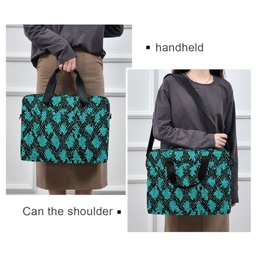 Funda bolso para laptop negro con estampado de serpiente miniatura 2
