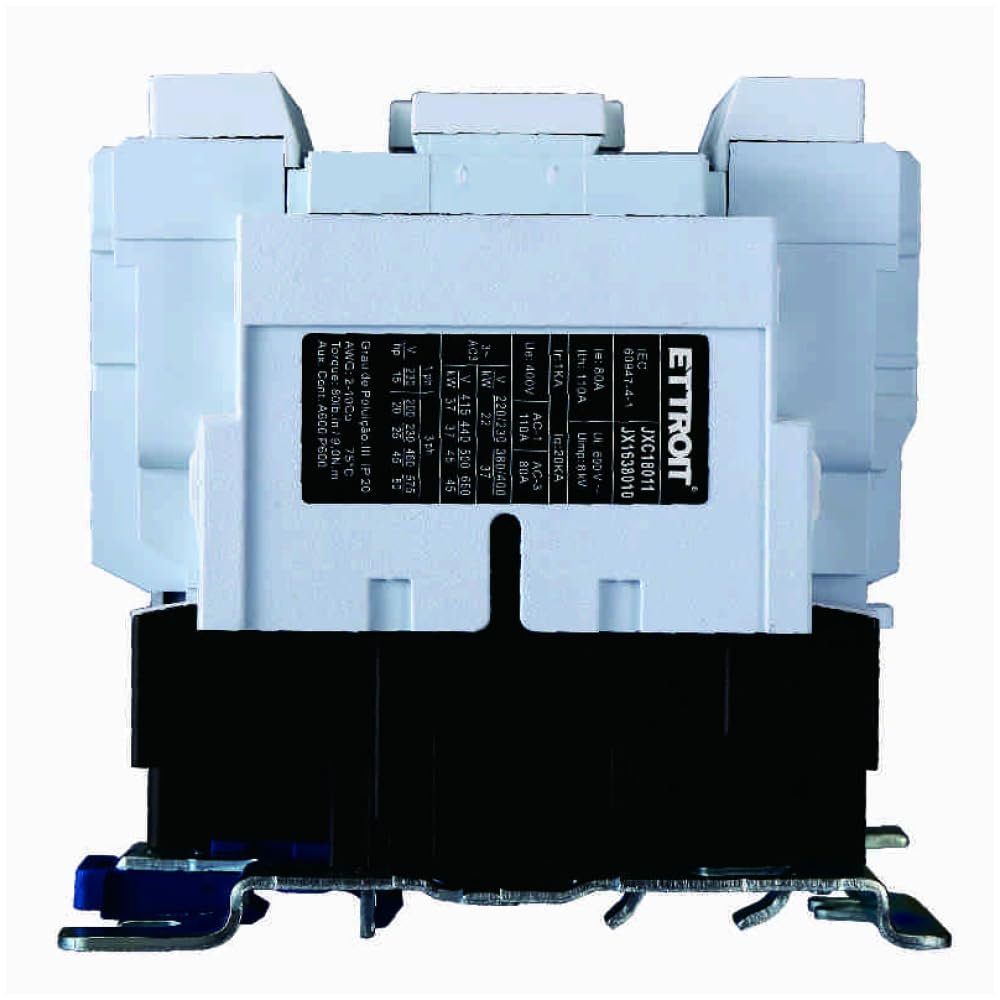 380 V 80 A, CEWKA 24 V AC, 3 NO, 3 POLITY, KONTAKTOR, TELERUTOR, MONTAŻ NA Szynie DIN, 3 NORMALNIE OTWARTE styki, 380 V 415 V