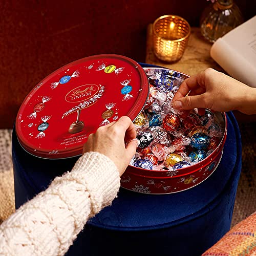 Lindt Lindor Schokoladenkugeln mit glatter schmelzender Füllung, 450 g, Rot – Bild 6