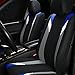 FH Group Front Set Cloth Car Seat Covers for Low Back Car Seats with Removable Headrest, Universal Fit, Airbag Compatible Seat Cover for SUV, Sedan, Van Blue