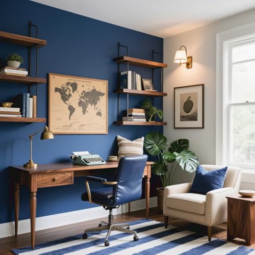 Image of Yancorp 24 inchx394 inch /32.8' Matte Gray Blue Peel and Stick Wallpaper Removable Contact Paper for Cabinets Self-Adhesive and Drawers Stick on Wall Paper for Bedroom Kitchen