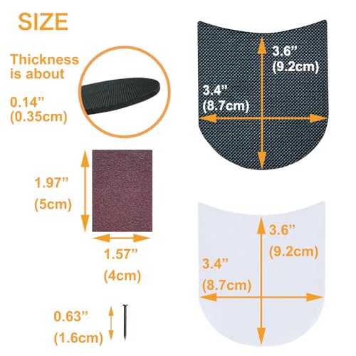 2 pares de protectores para tacones antideslizantes 3.5mm miniatura 3